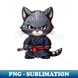 Whiskered Warriors Adorable Cat Martial Artistry in Cartoon Isolation - Premium Sublimation Digital Download