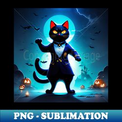 Halloween Uniform Cat - Sublimation-Ready PNG File