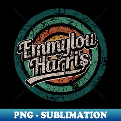 Emmylou Harris Retro Circle Crack Vintage - Premium PNG Sublimation File