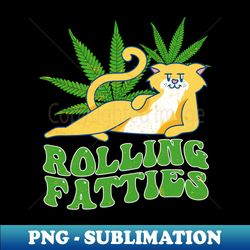 intage rolling fatties cat retro cannabis gift for men women - png transparent sublimation file