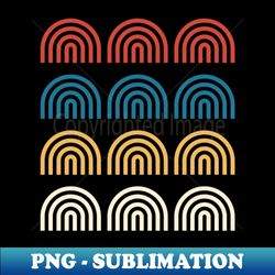 Simple Geometry 4 colors - Vintage Sublimation PNG Download