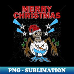 Merry skull christmas - PNG Transparent Sublimation Design
