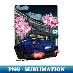 R35 GTR Godzilla Daikoku Night Racing - PNG Transparent Digital Download File for Sublimation