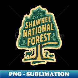 Forest Tree Shawnee National Forest - Vintage Sublimation PNG Download