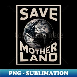 Save Mother land The Earth - High-Resolution PNG Sublimation File