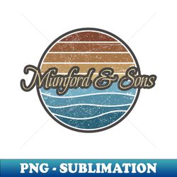 Mumford u0026 Sons Retro Waves - Exclusive PNG Sublimation Download