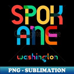 Spokane Washington Mid Century, Pop Art, - Creative Sublimation PNG Download