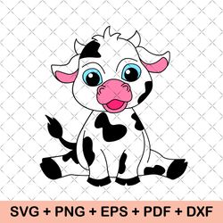 Cute cow svg, Baby cow svg, Cow svg, Cow Print Svg, Kid Farm, Boy Girls Cow. Cow Birthday, Little Cowboy Birthday,