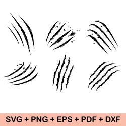 Claw SVG Bundle, Claw PNG Bundle, Claw Clipart, Dino Claw, Marks svg, Scratch svg, Claw Marks SVG, Sublimation