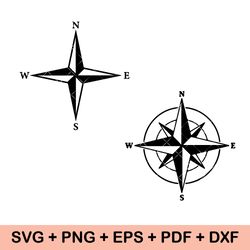 Compass SVG Bundle, Compass PNG Bundle, Compass Clipart, Compass SVG Cut Files For Cricut, Compass Rose Svg File