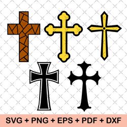 Cross Svg Bundle, Grunge Cross Svg, jesus Cross Svg, Cross Svg Cricut, Cross silhouette, Distressed cross Svg