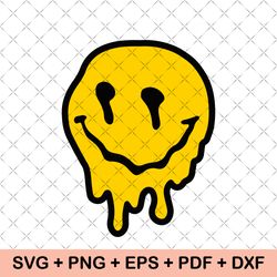 Melting Smiles SVG, Smiley Face Svg Bundle, Smiley Svg, Smiley Png, Emoji Svg, Smile Svg Cricut, Smiley Drip, Happy Face