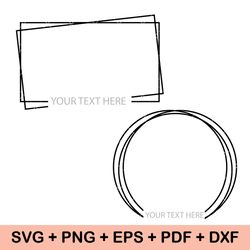 Frame SVG Rectangle,Frames SVG, Swirl Frames SVG, Frames Cut Files, Frames Silhouette, Flourish Frames Svg