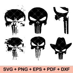Punisher SVG | Punisher Skull Svg | Skull Svg | Super Hero | army svg | Digital | Decal | Cricut | Clipart