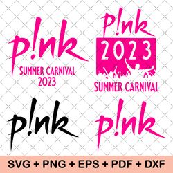 P!nk Summer Carnival 2023 SVG I Pink Singer 2023 World Tour SVG I Surprise Pink Tour