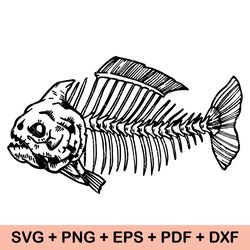 Piranha SVG, Cricut, Silhouette, Angry Piranha Fish svg, Fish Piranha svg, fish drawing svg, fish svg