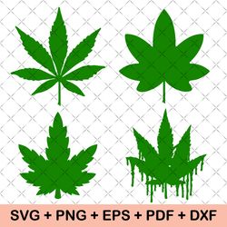 Marijuana Leaf Svg, Weed Svg Bundle, Pot Leaf Svg, Smoking Svg, Weed Leaf Svg, Cannabis Clipart, Cricut Cut Files,