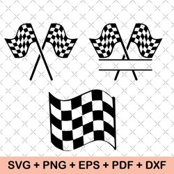 Race Flags Custom, Race Flag Stickers, Checkered Flag, Finish Flags, Silhouette, Racing Flag SVG, Instant download,