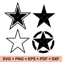 Star SVG Bundle, Star SVG, Christmas Star svg, Night Star Svg, Shinning Star SVG, Png, Svg Files for Cricut, Silhouette,