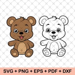 teddy bear svg bundle, teddy bear svg, bear outline svg, teddy bear silhouette, bear clipart, teddy bear face svg,