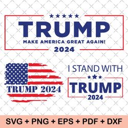 Trump 2024 SVG, Trump SVG, Trump Cricut, Digital File, Trump Cutfile, Trump 2024 Clipart, Full Color, PNG