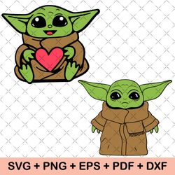 Grogu Svg, Baby Yoda svg Balloon svg Mandalorian svg Star Wars svg Cut File Cricut svg png, Baby Yoda Cricut Vector