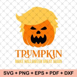 Trumpkin Svg, Make Halloween Great Again Svg, Funny Trump Head Svg, Trump Svg, Halloween Svg, Pumpkin Svg,