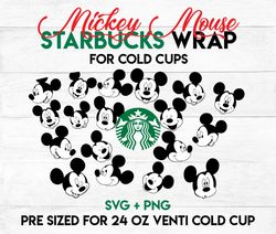 Mickey Mouse Wrap svg, wrap svg, Starbucks wrap Svg, 24oz Cold Cup Svg, Venti Cold Cup Svg, Full Wrap Svg, wrap svg
