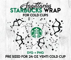 Sagittarius wrap svg, Zodiac wrap svg, Starbuckswrap Svg, 24oz Cold Cup Svg, Venti Cold Cup Svg, Full Wrap Svg, wrap svg
