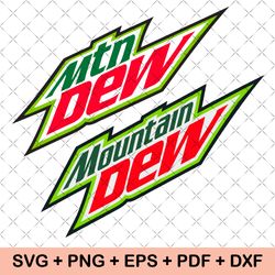 Mountain Dew svg, logo svg, soft drink svg, cold drink svg, green drink svg, coca cola svg, energy drink svg