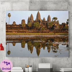 Art Of Famous Cities, Cambodia Canvas Wall Art Painting, Canvas Wall Decor, Places Of Interest Poster, Home Decor