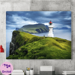 Faroe Islands Canvas Wall Art Painting, Canvas Wall Art Decor, Landscape Canvas Poster, Wall Decor, Home Decor