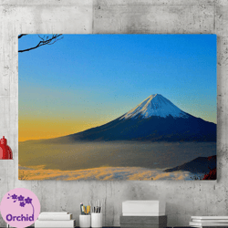Landscape Wall Art, Mount Fuji Japan Canvas Wall Art Painting, Canvas Wall Decor, Places Of Interest Poster, Home Decor