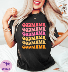Retro Godmother Shirt for Mothers Day, God Mother Proposal, Godmom Gift, Cute Godmama Gift for Baptism, Godmother Gift f