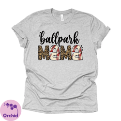 Baseball Mom, Ballpark Mama Leopard, Baseball Mama, Baseball Leopard Design on premium Bella  Canvas unisex shirt,