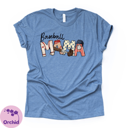 Baseball Mom, Baseball Mama, Cute Baseball Glove, Cap and Bat, Baseball Design on premium Bella  Canvas unisex shirt,
