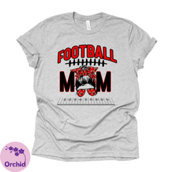Football Tee, Football Mom with Messy Bun and Sunglasses, Football Mom Design on premium unisex shirt,
