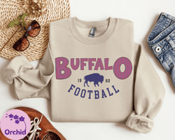 Trendy Vintage Crewneck Sweatshirt For Buffalo Football Fans, Buffalo Football Sweatshirt Hoodie, Buffalo Football Fan G