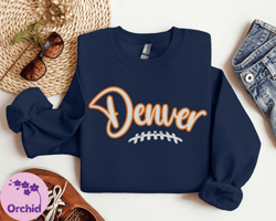 Trendy Vintage Crewneck Sweatshirt For Denver Football Fans, Denver Football Sweatshirt Hoodie, Denver Football Game Day