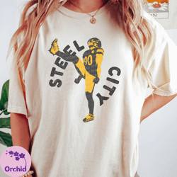 Pittsburgh Steelers  Steel City TJ Watt Edition Graphic Shirt, TJ Watt Steel City, Steelers vintage style unisex short s