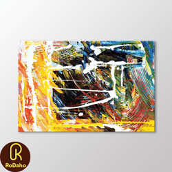 abstract brush strokes canvas wall art, oil painting reproduction art print, contemporary wall decoration, modern home d