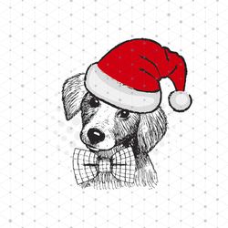 Santa Red Hat Dog Svg, Trending Svg, Santa Hat Svg, Christmas Dog Svg, Animal Svg, Cute Animal Svg, Cute Dog Svg, Dog Sv