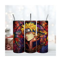 Naruto Stained Glass Tumbler 20oz Design Wrap Instant Download