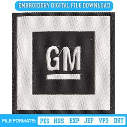 GM Logo Embroidery File Design General Motors Logo Digitizing