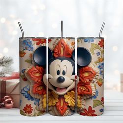 Retro Mickey Head 3D Inspired Tumbler 20oz Digital Download File Png Sublimation