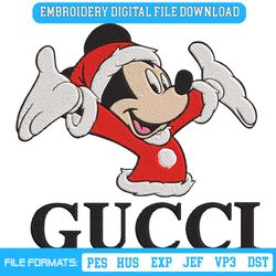 Santa Mickey Mouse Gucci Embroidery Design File