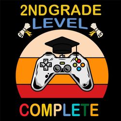 2nd Grade Level Complete Svg, Birthday Svg, 2nd Svg, 2nd Grade Svg, Level Svg, Game Svg, Gamer Svg, Birthday Boy Svg, Pl
