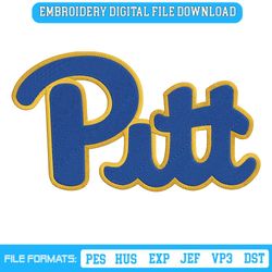 Pittsburgh Panthers Logo NCAA Embroidery Design File