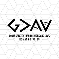 God Is Greater Than The Highs And Lows Christian Svg, Belief Svg