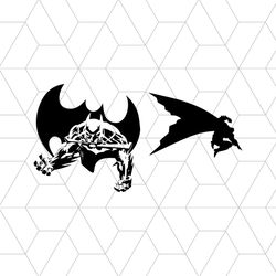 2 Designs Batman Famous Fictional Character Bundle Svg